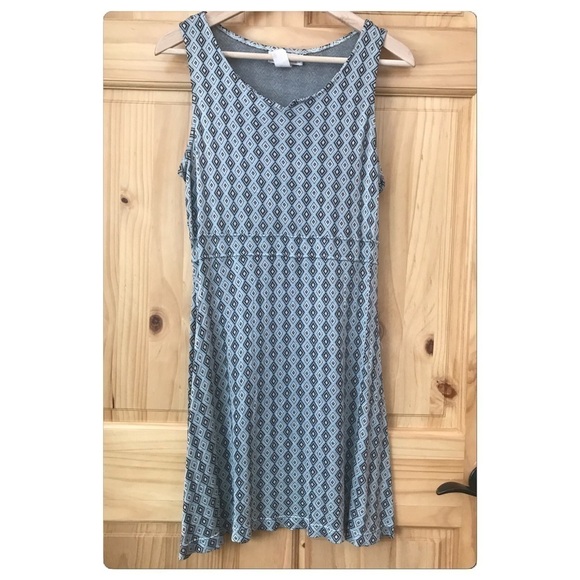 VINTAGE Metamorphosis geometric art deco print sleeveless dress Jr size XL - Picture 9 of 10